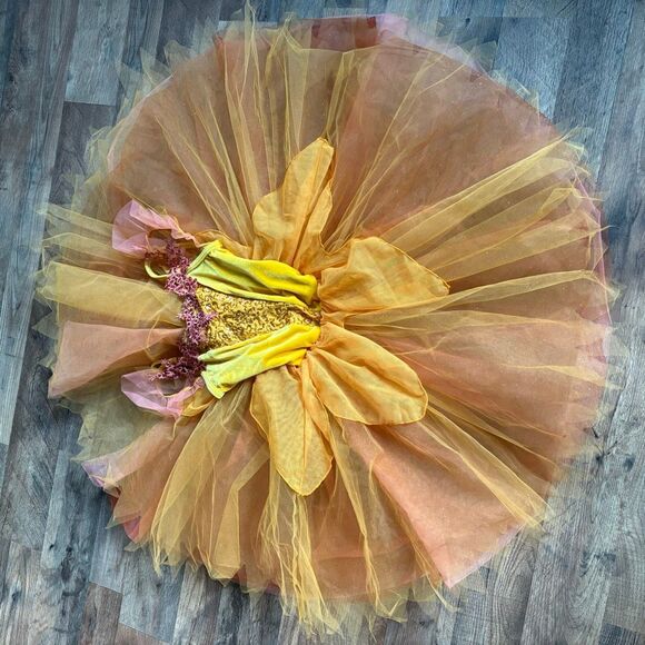 Weissman 13511 Petal Tutu Seasons Fairy Ballet Dance Costume Yellow Velvet Gold - Picture 10 of 14